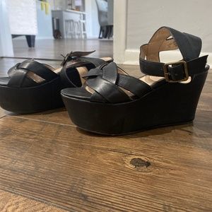 Steve Madden black platforms